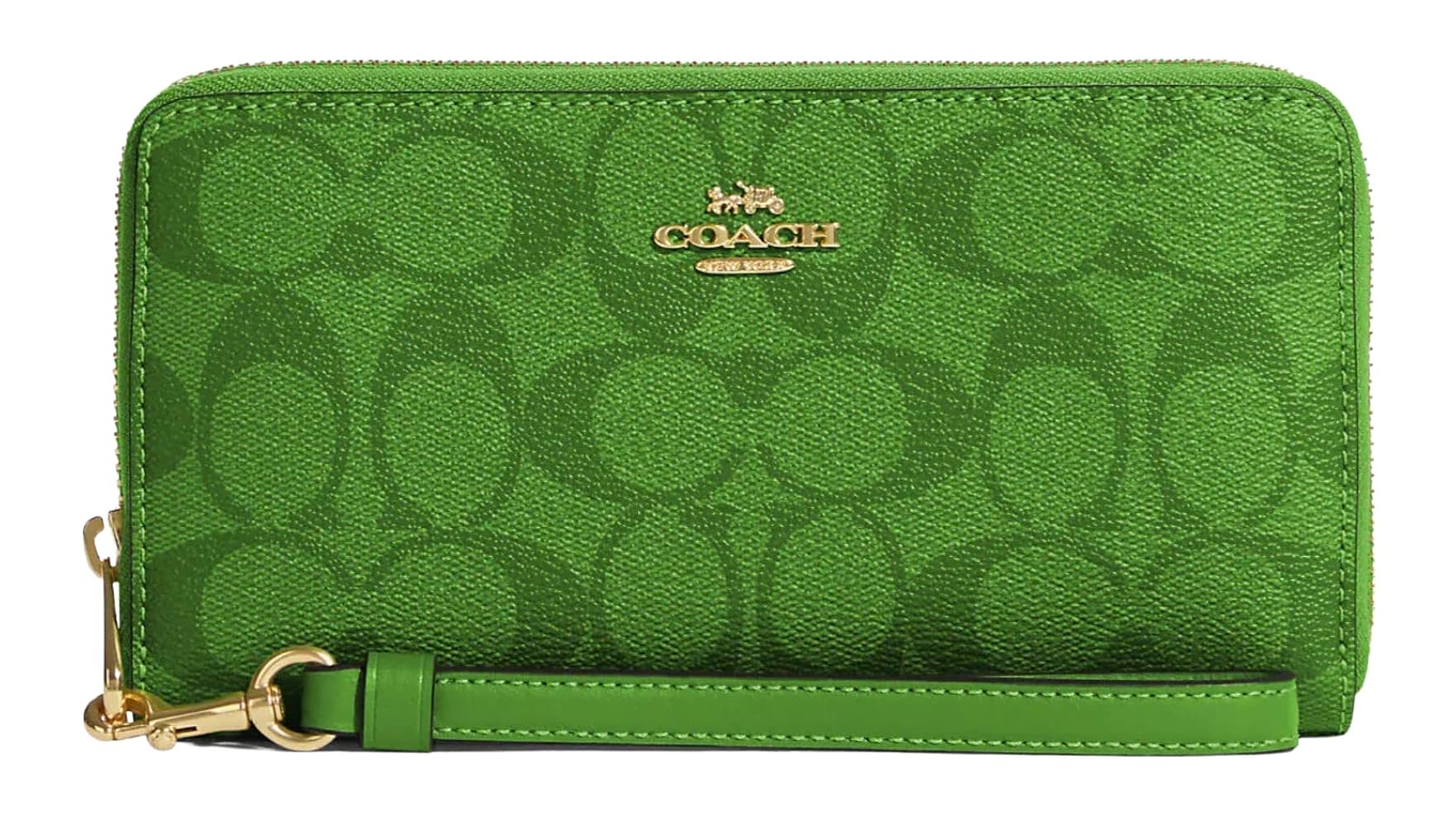 Coach Women's Long Zip Around Wallet Signature Canvas (IM